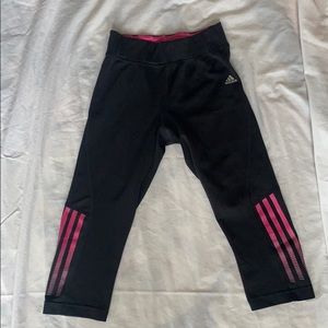 Black Adidas Athletic Capri Legginings